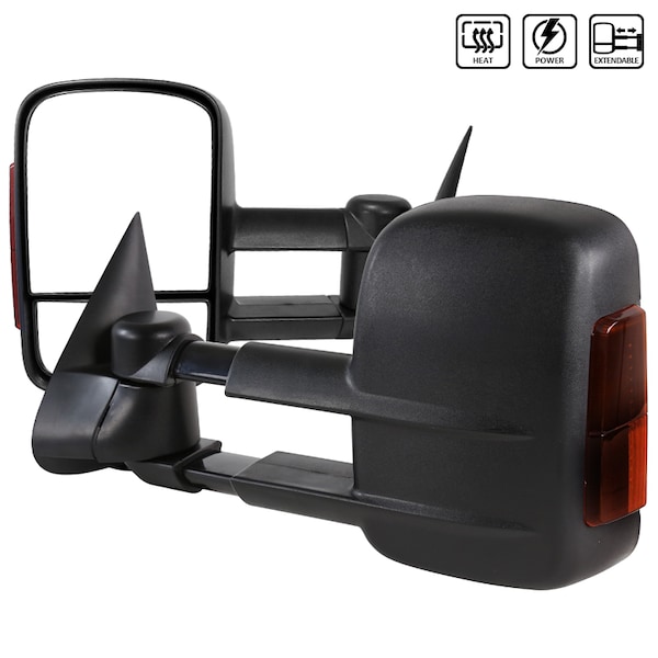 Spec-D Tuning 03-06 Chevrolet Silverado Towing Mirrors - Power, Heated, LED Signal RMX-SIV03LEDH-P-FS - main